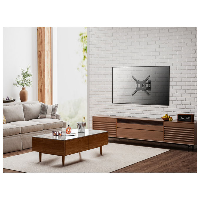 Equip Supporto TV Parete 23-55'' Full Motion Inclinabile Girevole 30kg VESA 400x400