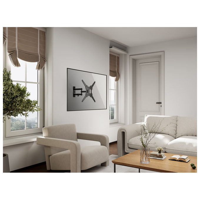Equip Supporto TV Parete 23-55'' Full Motion Inclinabile Girevole 30kg VESA 400x400