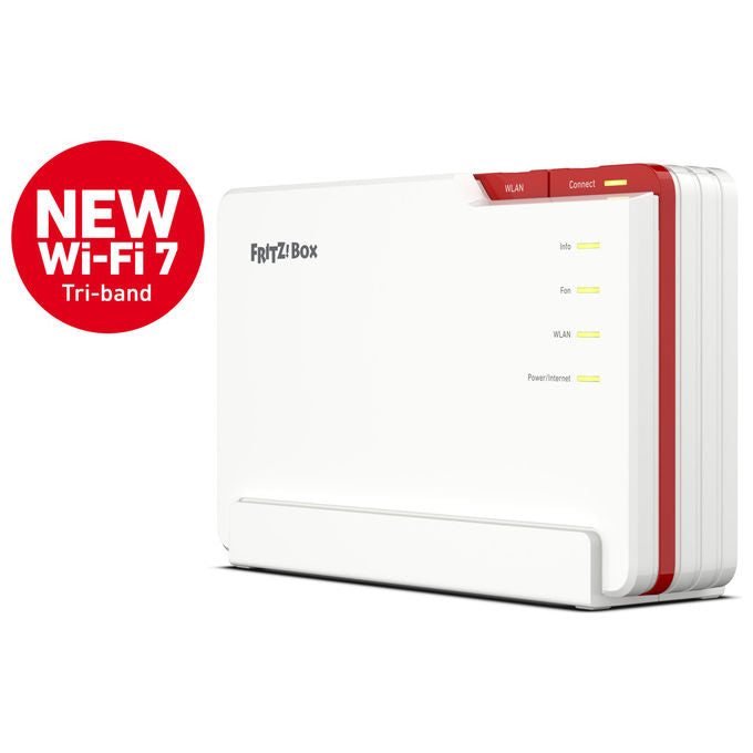 Fritz! FRITZ!BOX 5690 PRO Router Wireless Wi-Fi 7 Tri-band 2.5 Gigabit Ethernet SFP Fibra Ottica WPA3 colore Bianco