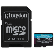 Kingston SDCG4-256GB Canvas Go Plus Gen4 Scheda microSDXC 256GB UHS-I U3 V30 A2 200MB-s colore Nero Turchese