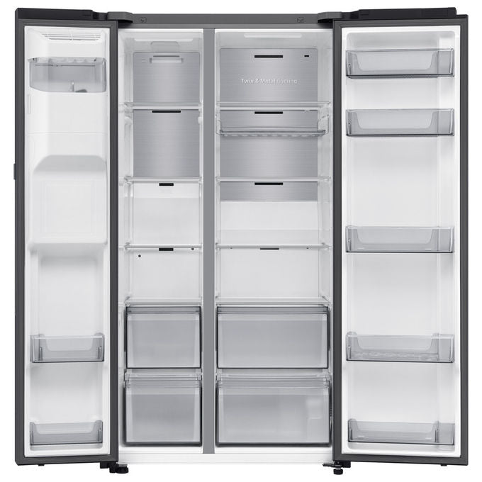 Samsung RS80F66KBFEF Frigorifero Side by Side 634 L 178 cm Classe B No Frost Twin Cooling Plus Wi-Fi Dispenser Acqua Ghiaccio colore Nero