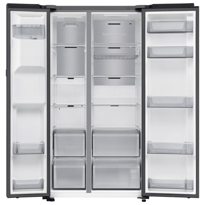 Samsung RS80F66KBFEF Frigorifero Side by Side 634 L 178 cm Classe B No Frost Twin Cooling Plus Wi-Fi Dispenser Acqua Ghiaccio colore Nero