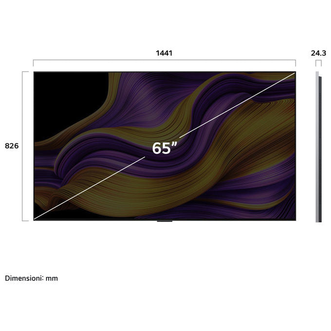 LG OLED65G56LS G5 Smart TV 65'' 4K OLED evo α11 Gen2 AI WebOS 25 120Hz Dolby Vision colore Argento