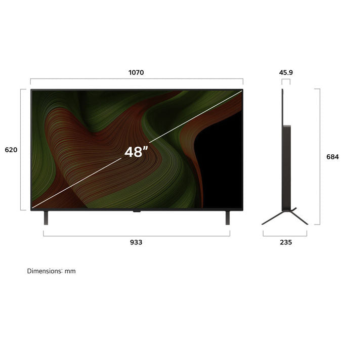 LG OLED48B56LA Serie B5 Smart TV OLED 48'' 4K Ultra HD webOS 25 Dolby Vision Dolby Atmos colore Nero