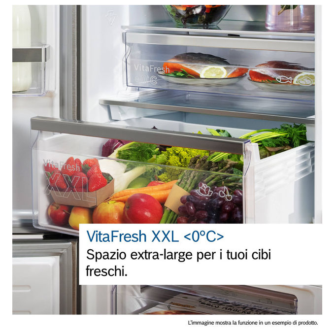 Bosch KGN494ICF Serie 6 Frigorifero Combinato 440 L 203 cm Classe C 35 dB Total No Frost VitaFresh colore Acciaio Inox