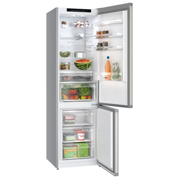 Bosch KGN392I1F Serie 4 Frigorifero Combinato 363 L 203 cm Classe A 29 dB Total No Frost VitaFresh XXL colore Acciaio Inox