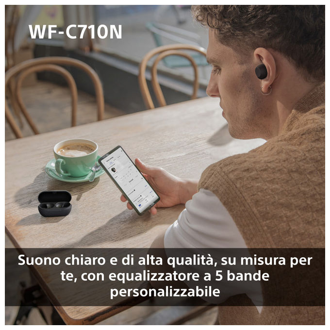 Sony WFC710NB.CE7 WF-C710N Auricolari True Wireless Noise Cancelling Bluetooth 5.3 IPX4 40h colore Nero