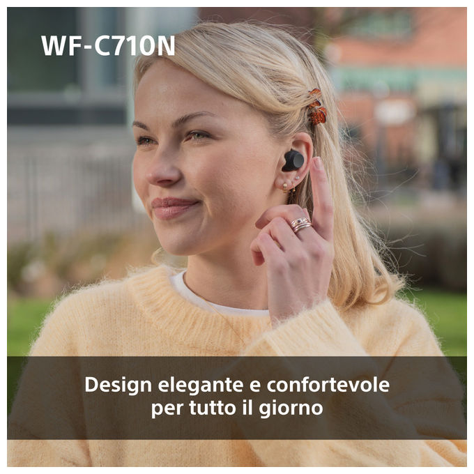 Sony WFC710NB.CE7 WF-C710N Auricolari True Wireless Noise Cancelling Bluetooth 5.3 IPX4 40h colore Nero