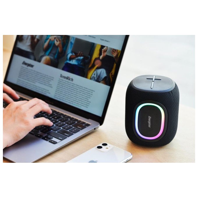 Energizer BTS081 Altoparlante Portatile Bluetooth 8W Nero con Radio FM e MicroSD