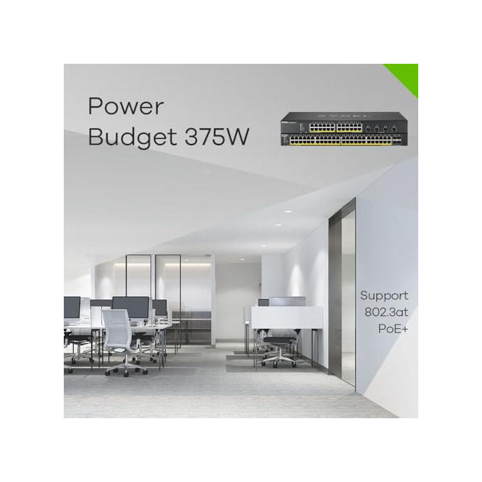 Zyxel Nebula Switch PoE 48 porte Gigabit Ethernet Cloud Ibrida - Smart Managed