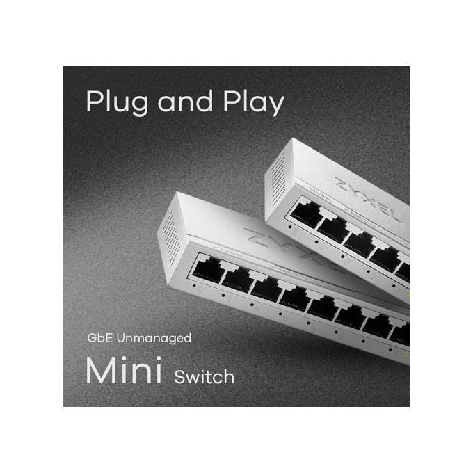 Zyxel GS-105B v5 Switch Ethernet 5 Porte Gigabit Non Gestito Rete LAN Networking