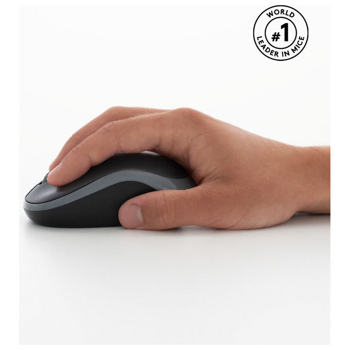 Logitech, Tastiera e Mouse Wireless MK270, USB QWERTY, Nero, per PC Windows
