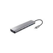 Trust DALYX Adattatore Multiporta 7-in-1 USB-C HDMI DisplayPort Argento Alluminio