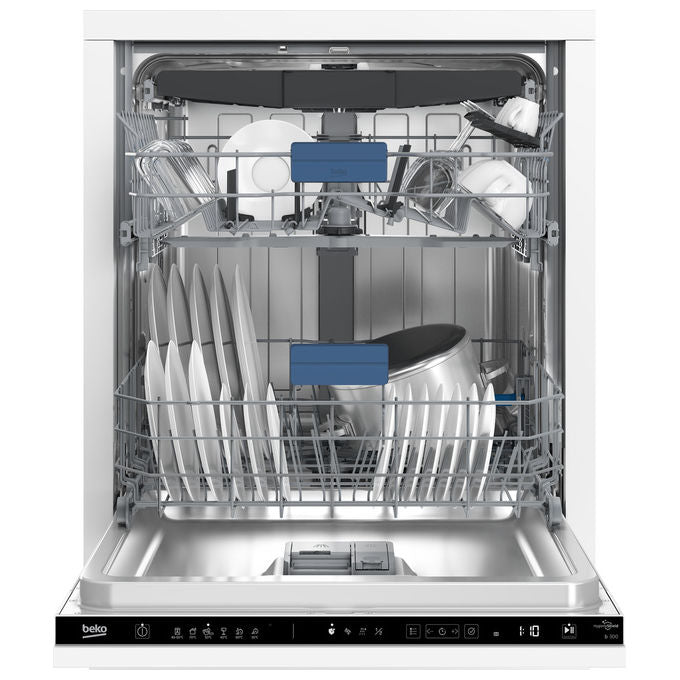 Beko BDIN37530 B300 Lavastoviglie a Scomparsa Totale 15 coperti Classe D 44 dB HygieneIntense SteamGloss (82x60x55 cm) colore Nero