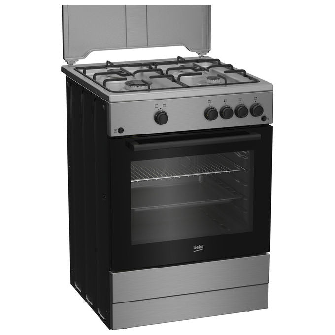 Beko FBG62010DX Cucina a Gas 4 Fuochi Forno a Gas 64 L Classe A (85x60x60 cm) colore Inox