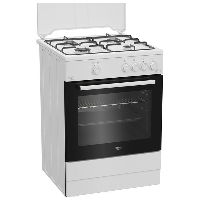 Beko FBG62010DW Cucina a Gas Libera Installazione 4 Fuochi Forno Gas Grill 64 L Classe A (85x60x60 cm) colore Bianco