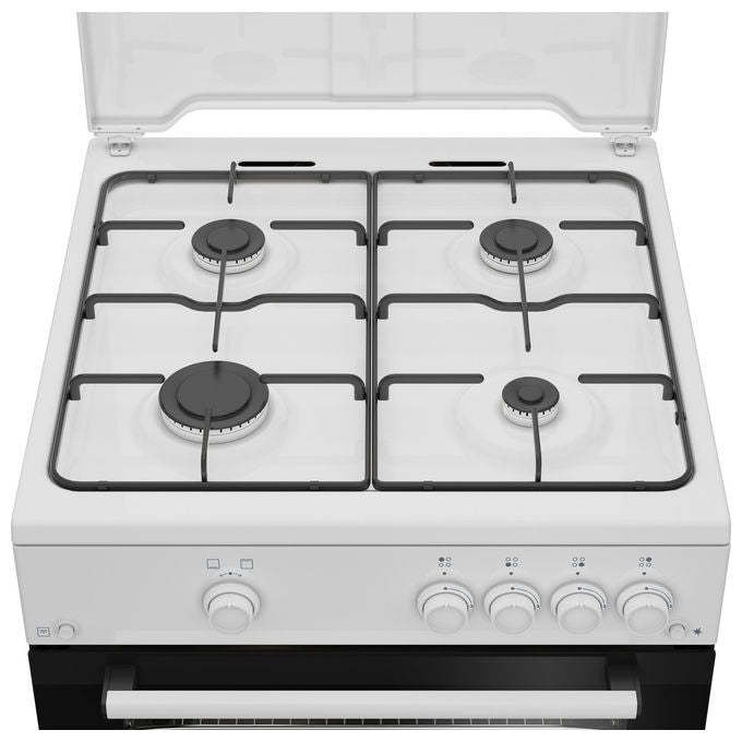 Beko FBG62010DW Cucina a Gas Libera Installazione 4 Fuochi Forno Gas Grill 64 L Classe A (85x60x60 cm) colore Bianco
