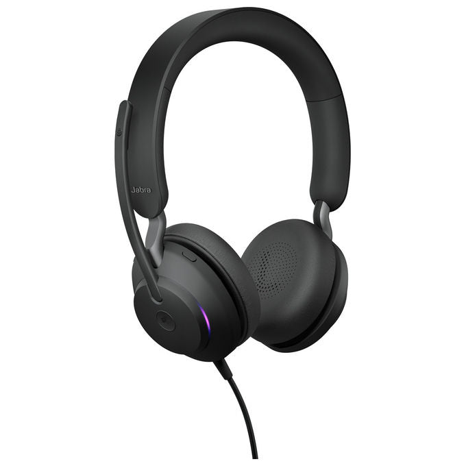 JABRA Evolve2 40 SE Auricolare Cablato a Padiglione per Musica e Chiamate con Connessione USB tipo-C e Design Ergonomico