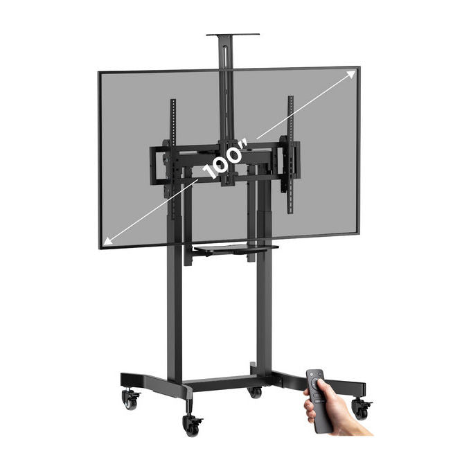 Equip Carrello TV Motorizzato 55-100'' VESA 800x600 4 Ruote Supporto Mobile Regolabile