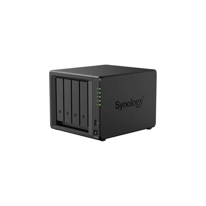 Synology DS925+ NAS 4 Bay AMD Ryzen V1500B 4 GB DDR4 ECC 2x2.5GbE 2xUSB 2xM.2 NVMe espandibile a 9 Bay colore Nero