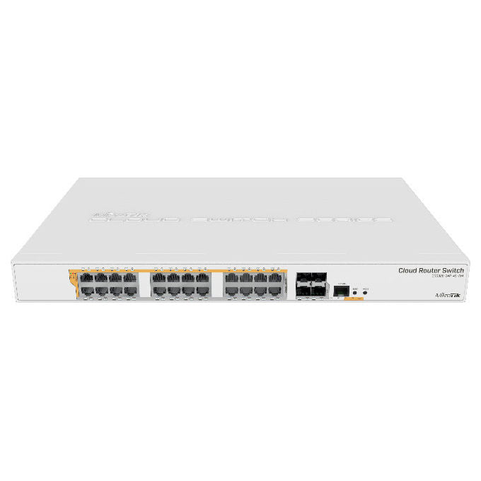 Mikrotik CRS328-24P-4S+RM Switch Cloud Router 24 porte Gigabit PoE L2-L3 Gestito Bianco