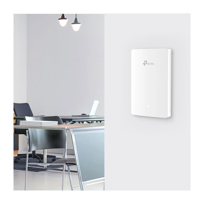 TP-Link EAP615-WALL Access Point Wi-Fi 6 Dual-Band 1774Mbps PoE da Parete Bianco
