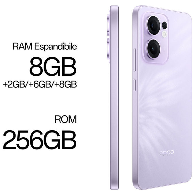 OPPO Reno13 F Smartphone 5G 6.67'' 256GB 8GB RAM Tripla Fotocamera Android Viola