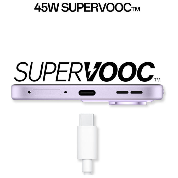 OPPO Reno13 FS Smartphone 5G 6.67'' AMOLED 512GB 12GB RAM Tripla Fotocamera Viola