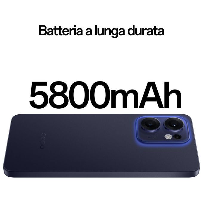 Oppo RENO13 F 5G Smartphone 8GB 256GB Display AMOLED 6.67'' 120Hz Tripla Fotocamera 50MP Batteria 5800mAh IP69 colore Luminous Blue