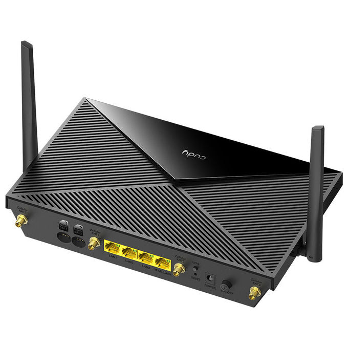 Cudy P5 Router Wireless 5G Wi-Fi 6 AX3000 Dual-band 2.4 GHz 5 GHz 4 Porte Gigabit Ethernet VPN Dual SIM colore Nero