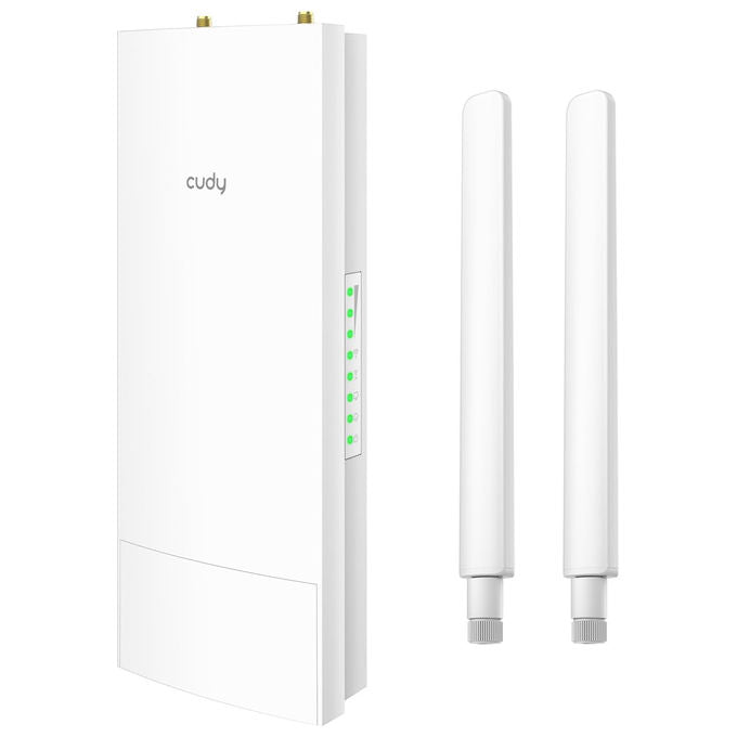 Cudy LT700 OUTDOOR Router 4G LTE Esterno AC1200 Gigabit IP65 Cat 6 300 Mbps Slot SIM PoE Antenne Rimovibili colore Bianco