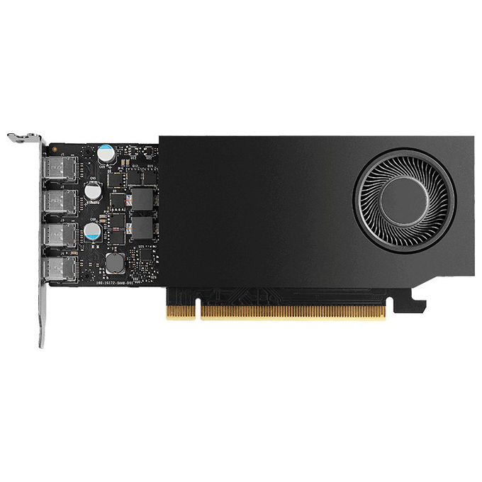 PNY VCNRTXA400-PL RTX A400 Scheda Video Professionale 4 GB GDDR6 PCIe 4.0 x8 768 CUDA Core 4x Mini DisplayPort Low Profile colore Nero
