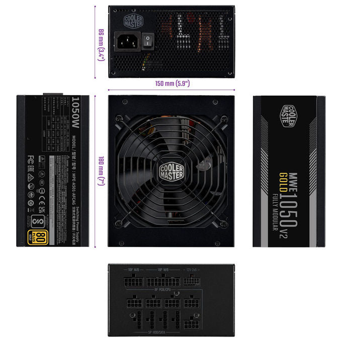 Cooler Master Alimentatore 1050W Modulare 80 PLUS Gold ATX 3.1 PCIe 5.1 PC Gaming