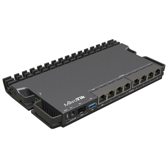 Mikrotik RB5009UG+S+IN Router Cablato 2.5GbE 7 Porte PoE SFP+ USB3.2 Nero Ethernet