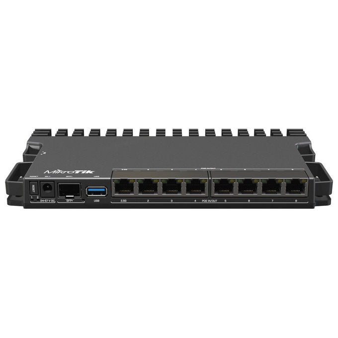 Mikrotik RB5009UG+S+IN Router Cablato 2.5GbE 7 Porte PoE SFP+ USB3.2 Nero Ethernet
