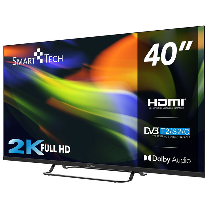 Smart-Tech 40FN01V3 TV LED 40'' Full HD DLED 60Hz DVB-T2 DVB-S2 3 HDMI 2 USB Dolby Digital Plus colore Grigio