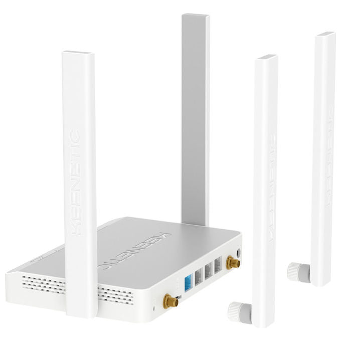Keenetic Router Modem 4G KN-2212 Wi-Fi 300Mbps 4 Porte LTE VPN Grigio e Bianco