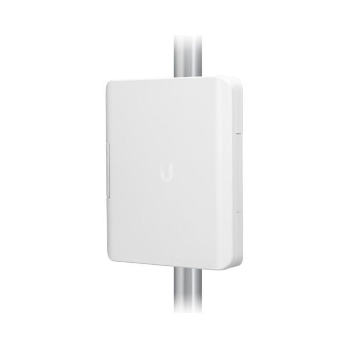 Ubiquiti USW-FLEX-UTILITY UniFi Switch Flex Kit Adattatore Custodia Esterna Montaggio Palo PoE 60W Resistente Intemperie colore Bianco