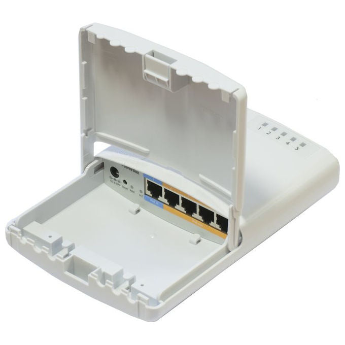 MikroTik PowerBox RB750P-PBR2 Router 5 porte Fast Ethernet 4 PoE Bianco Switch PoE