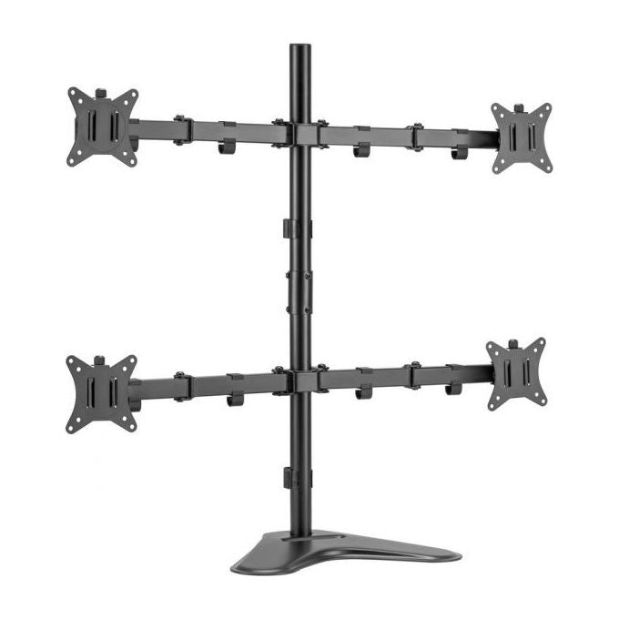 Equip Supporto da Tavolo Articolato per 4 Monitor 17''-32'' Nero VESA Regolabile