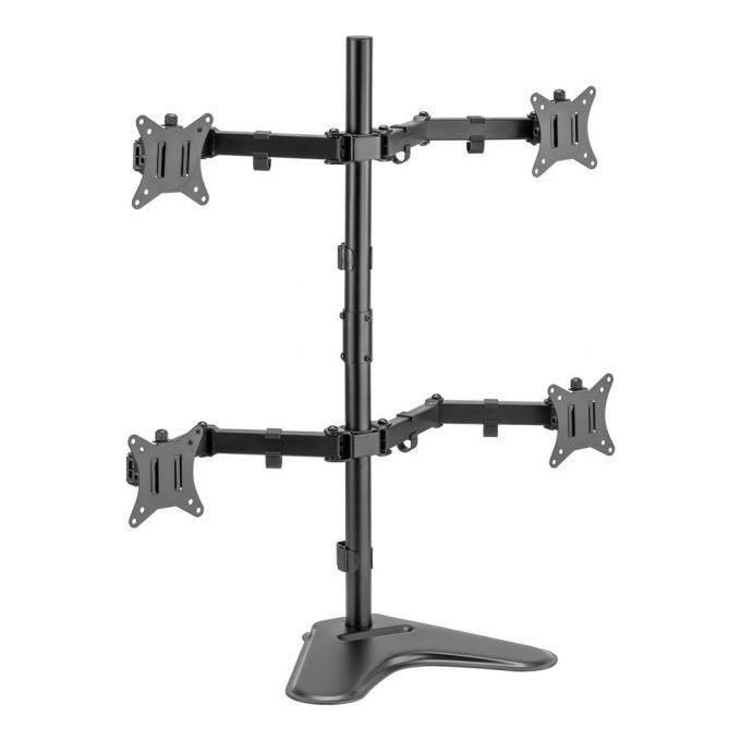 Equip Supporto da Tavolo Articolato per 4 Monitor 17''-32'' Nero VESA Regolabile