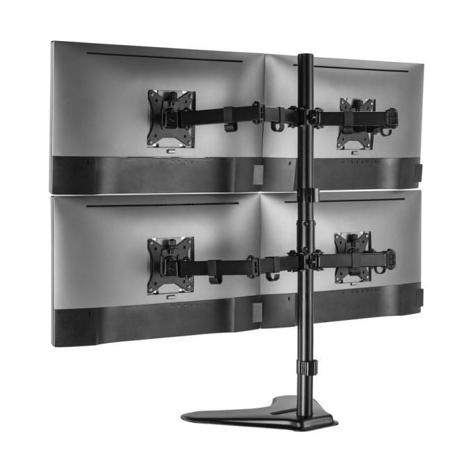 Equip Supporto da Tavolo Articolato per 4 Monitor 17''-32'' Nero VESA Regolabile