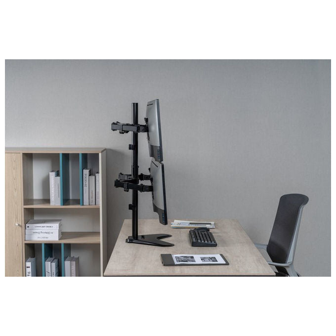 Equip Supporto da Tavolo Articolato per 4 Monitor 17''-32'' Nero VESA Regolabile