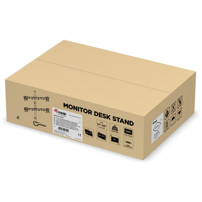 Equip Supporto da Tavolo Articolato per 4 Monitor 17''-32'' Nero VESA Regolabile