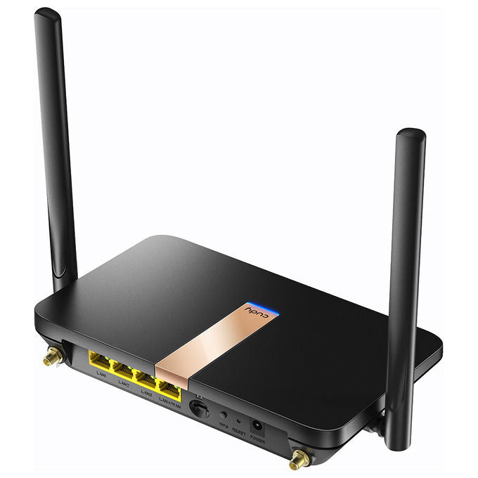 Cudy LT500D Router 4G LTE Wi-Fi Mesh AC1200 Dual Band 867 Mbit-s 4 Porte Fast Ethernet NanoSIM VPN DDNS colore Nero