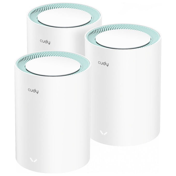 Cudy M1300 Sistema Mesh WiFi 5 Dual-band 3 Pack Bianco per 100 Dispositivi Router