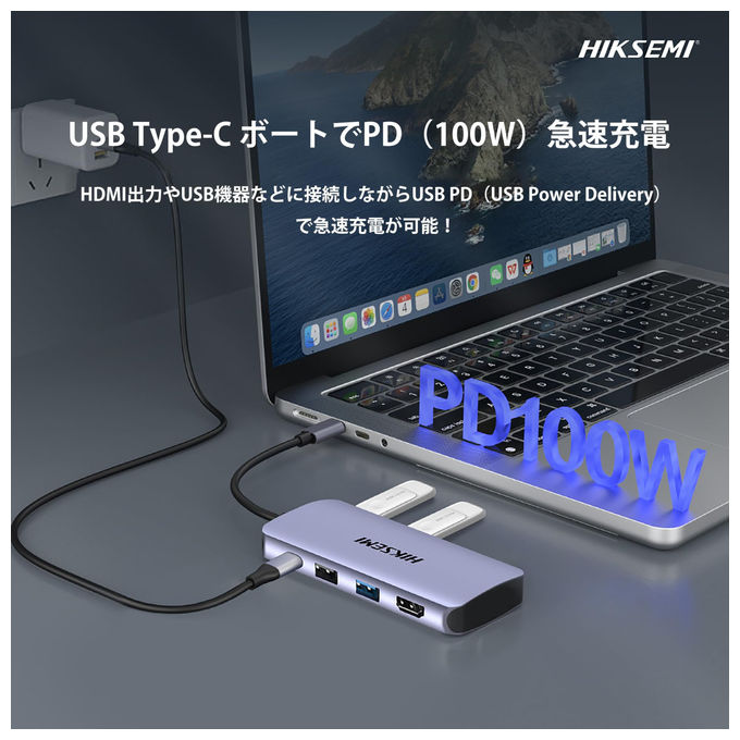 HIKSEMI Adattatore HUB USB-C 3.0 Multifunzione DS11 per Computer e Laptop