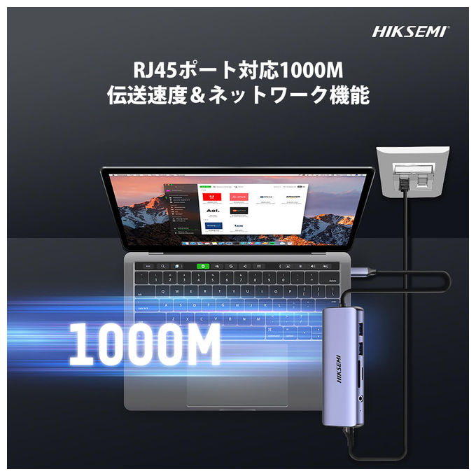 HIKSEMI Adattatore HUB USB-C 3.0 Multifunzione DS11 per Computer e Laptop