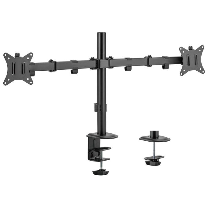 Equip Staffa Doppio Monitor Articolata 17-32'' VESA 100x100 9kg Nero da Tavolo