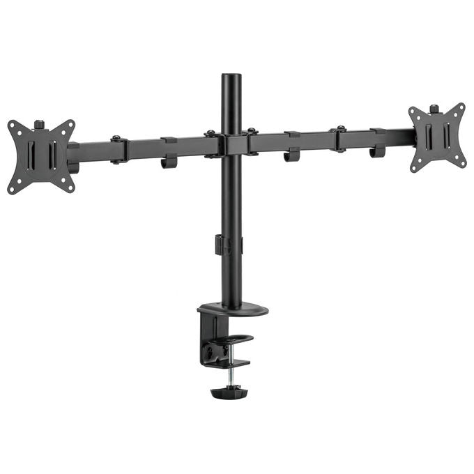 Equip Staffa Doppio Monitor Articolata 17-32'' VESA 100x100 9kg Nero da Tavolo